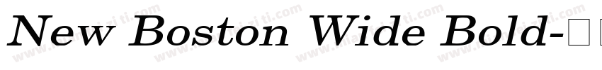 New Boston Wide Bold字体转换